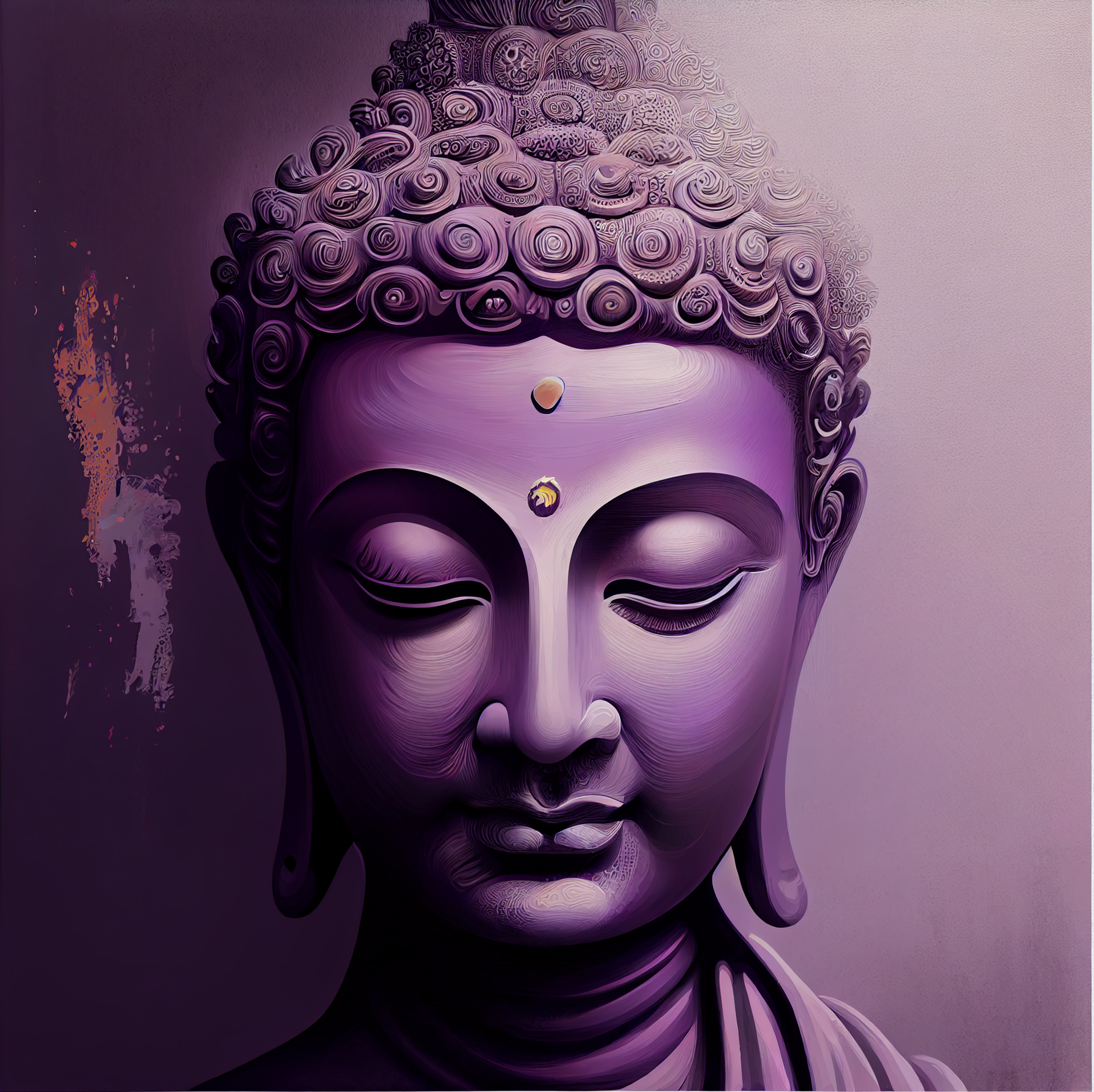 lord buddha face paintings