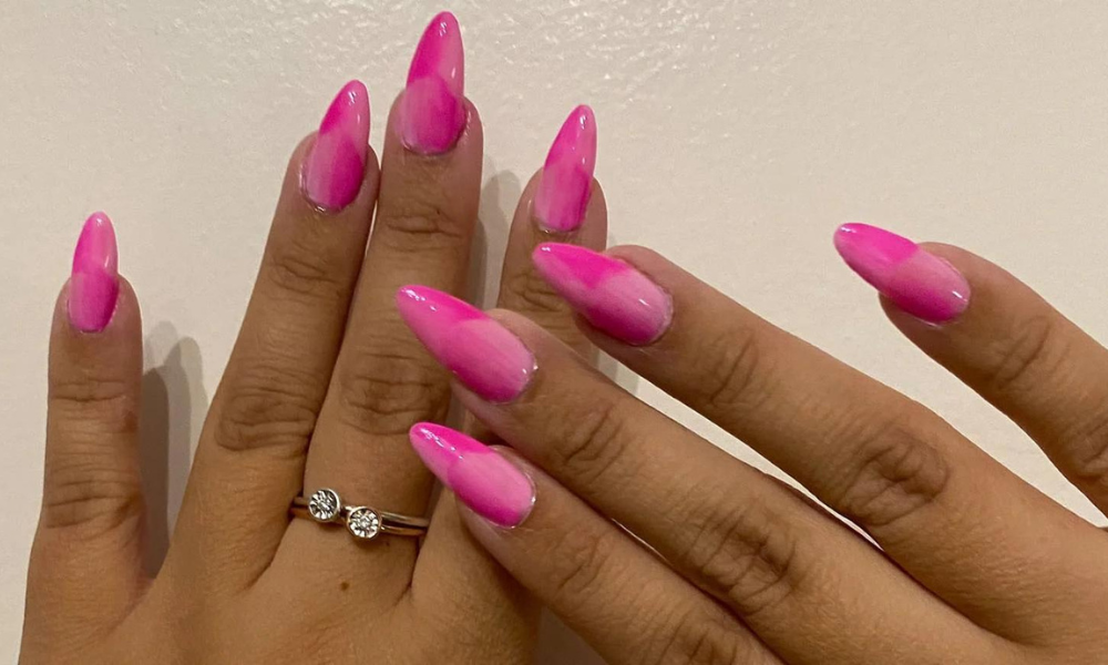 Pink Stiletto Nail Art