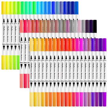 Ohuhu 36 Colors Art Markers, Dual Tips Coloring Brush Marker Fineliner  Color Pens, Water Based Marker for Calligraphy Drawing - 36 Colors Art  Markers, Dual Tips Coloring Brush Marker Fineliner Color Pens
