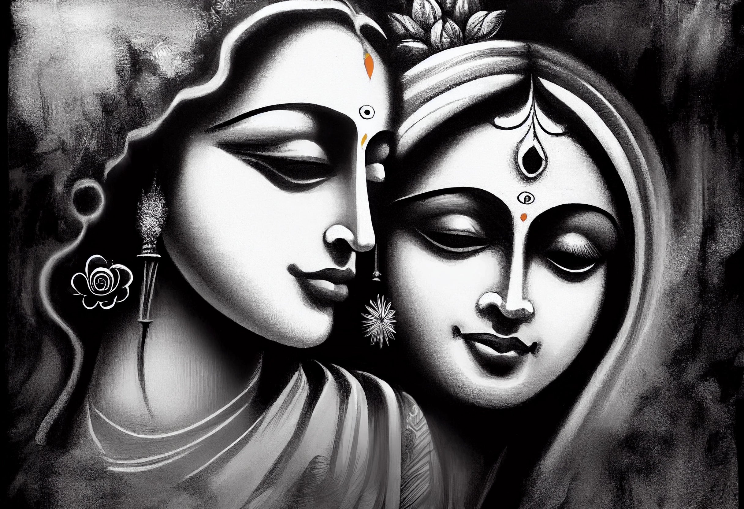 Free Vector | Hand draw sketch lord krishna in happy janmashtami  celebration background
