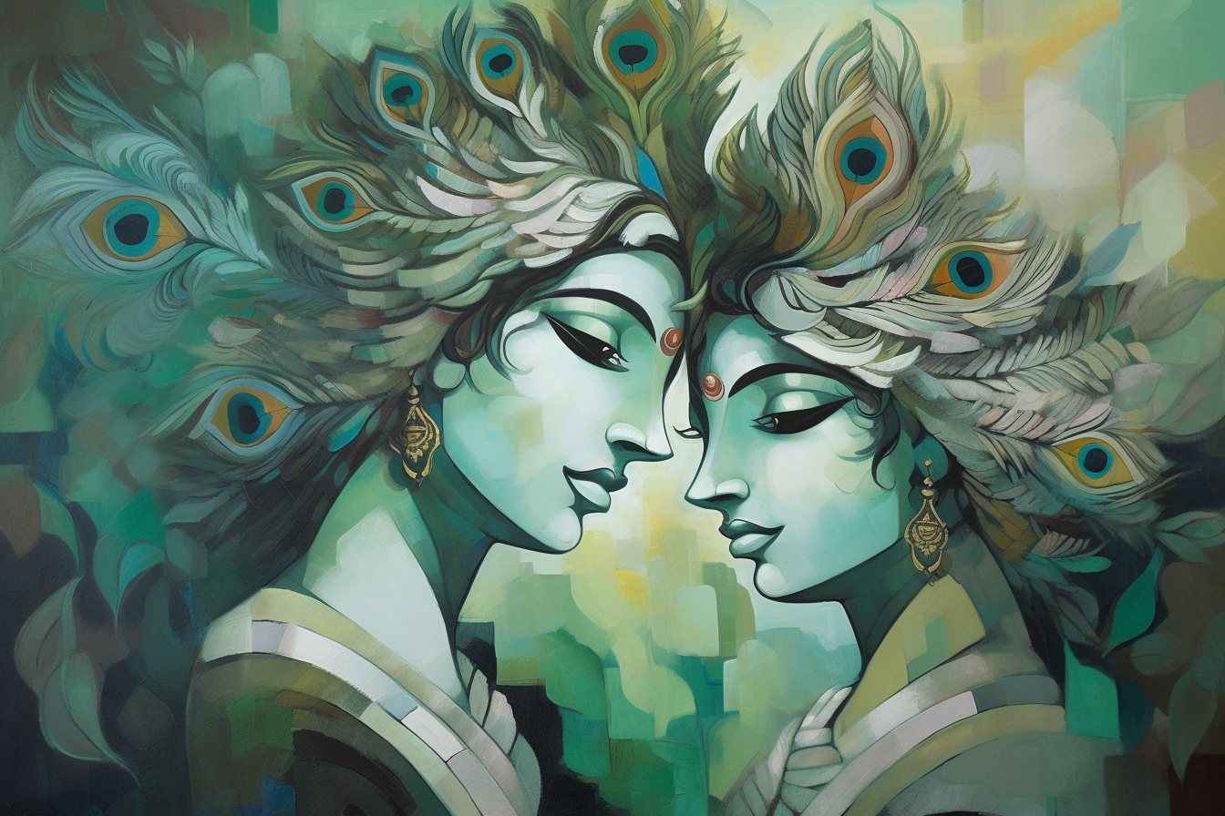 Radha krishna painting hi-res stock photography and images - Alamy