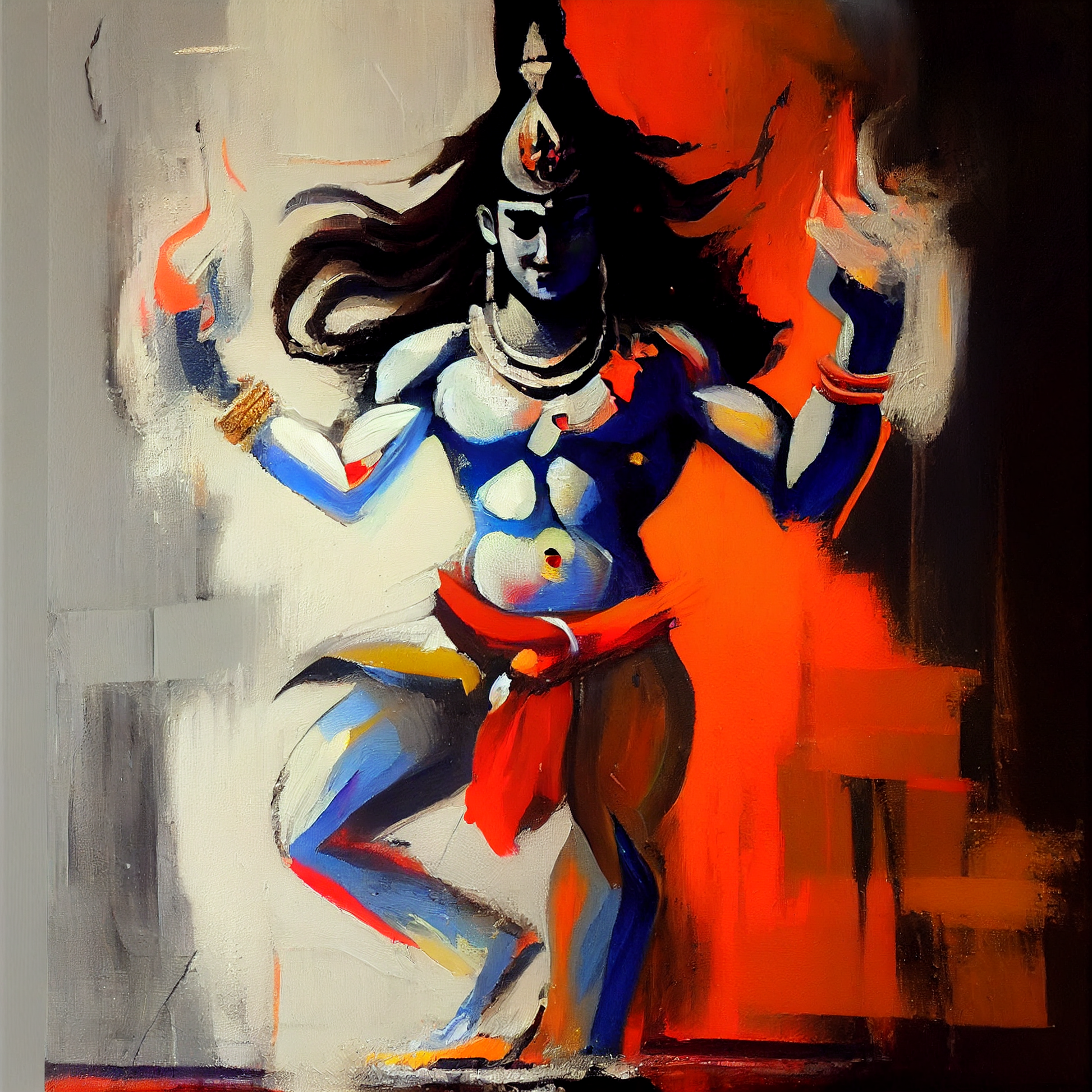 modern lord shiva paintings