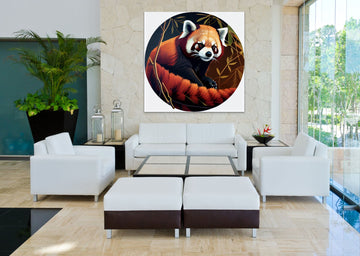 Playful and Adorable: Red Panda Vector Art Print